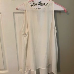 White sleeveless blouse